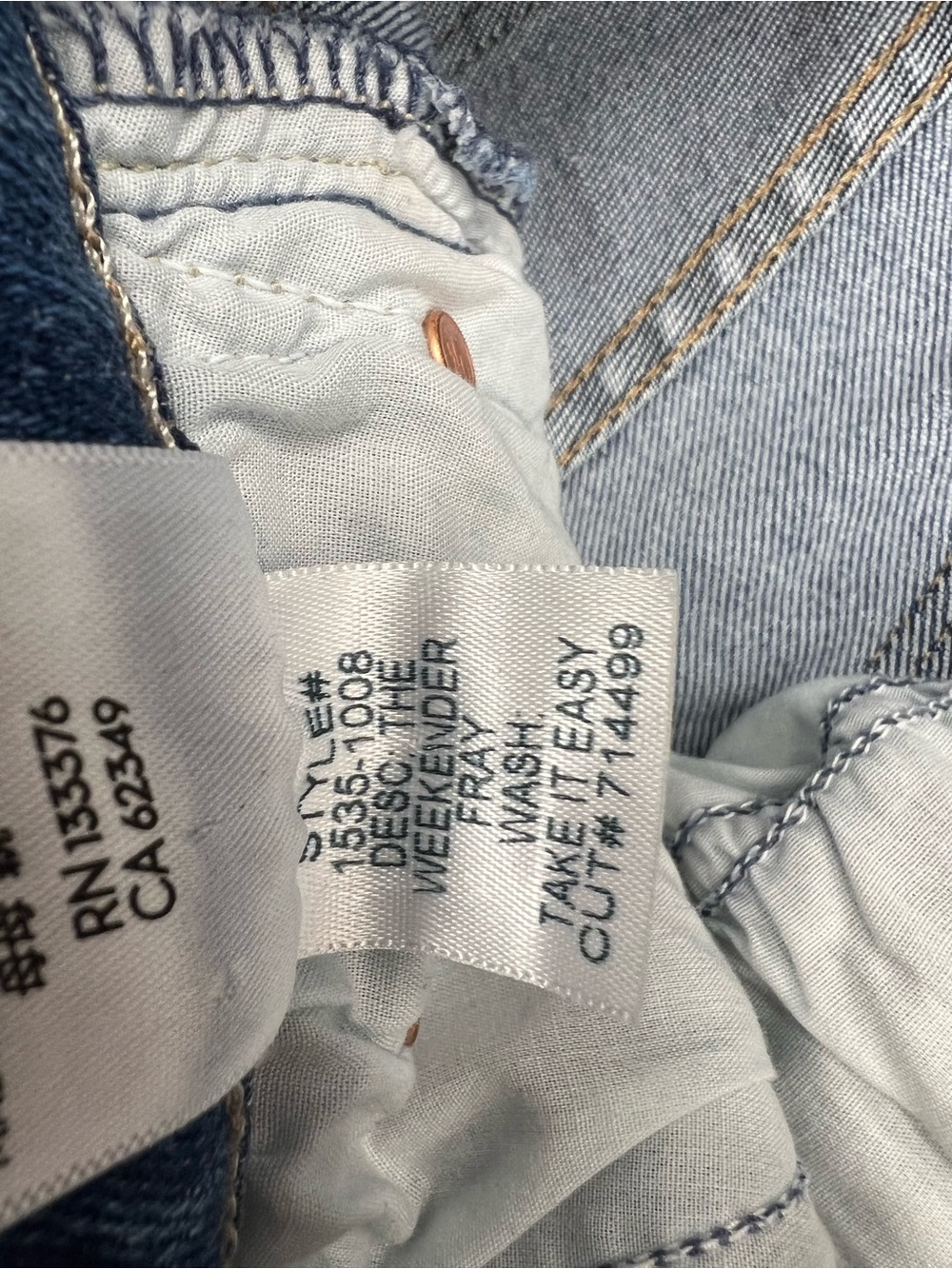 MOTHER The Weekender Fray Hem Jeans Take It Easy Wash Flare Stretch Denim 28 - Picture 9 of 14